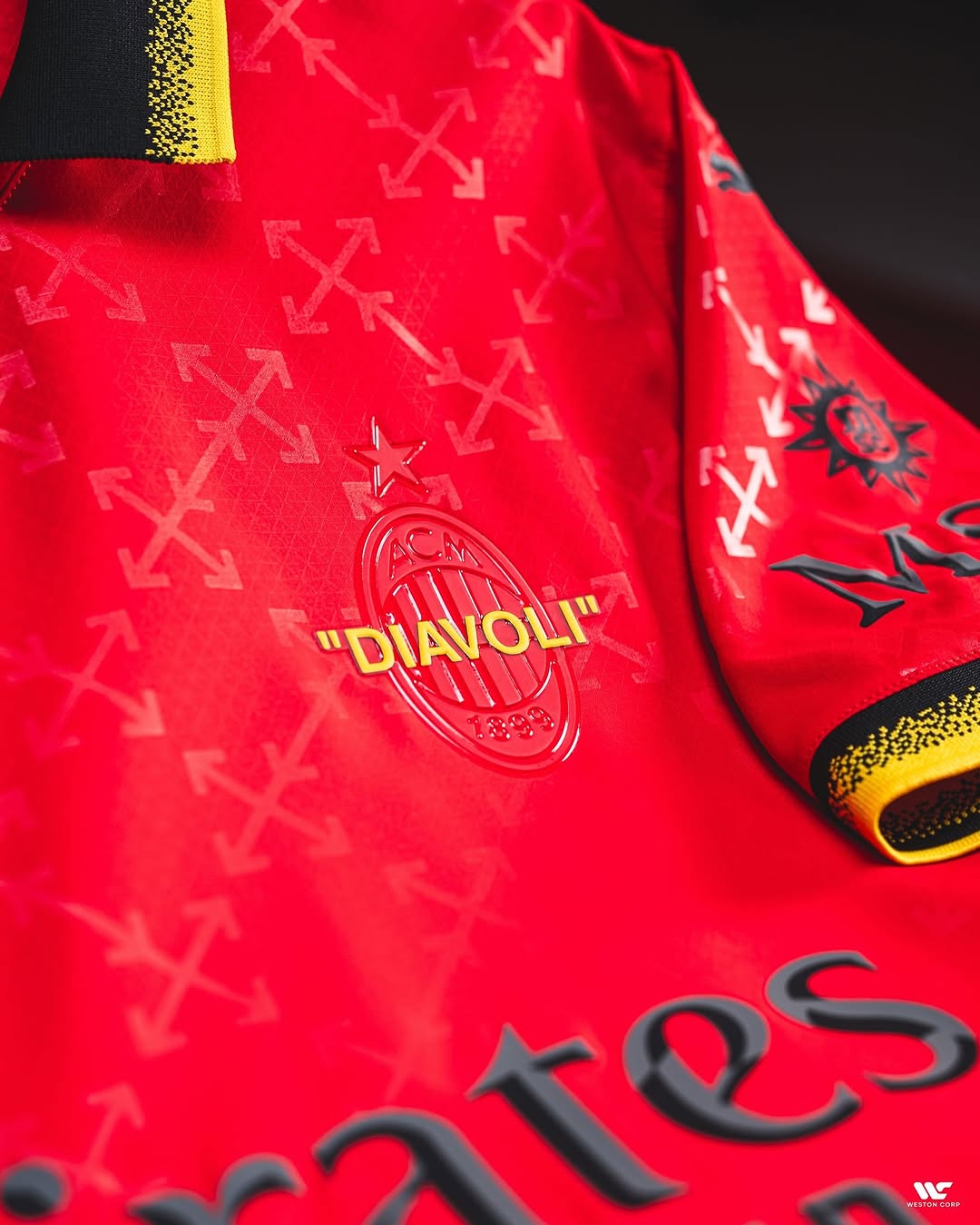 AC Milan X Off White Red Jersey (Player Version)