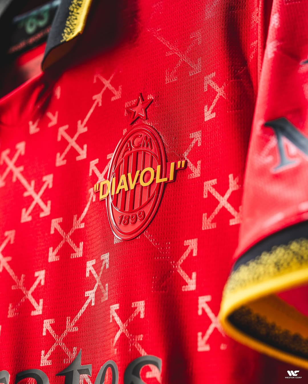 AC Milan X Off White Red Jersey (Player Version)