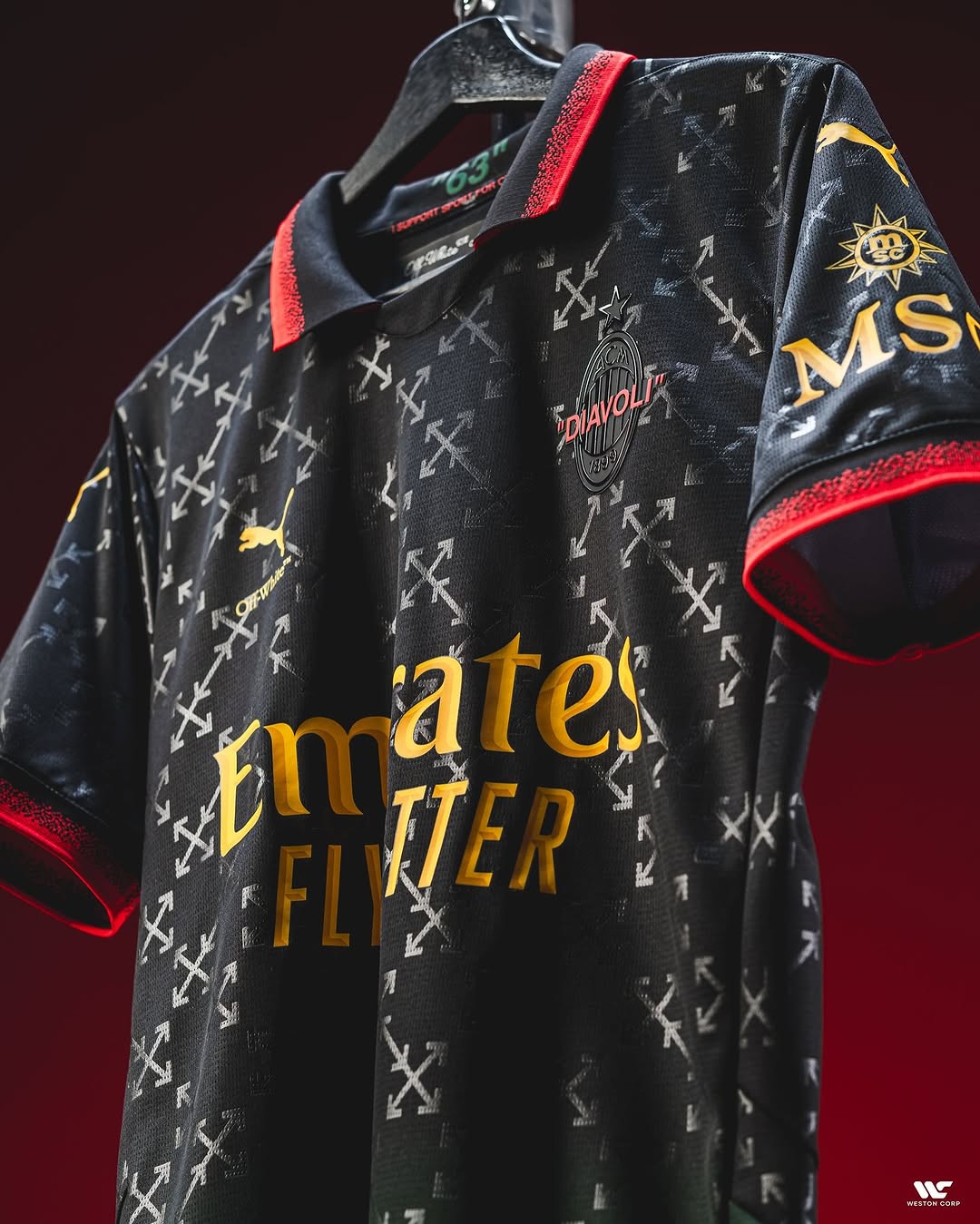 AC Milan X Off White Black Jersey (Player Version)