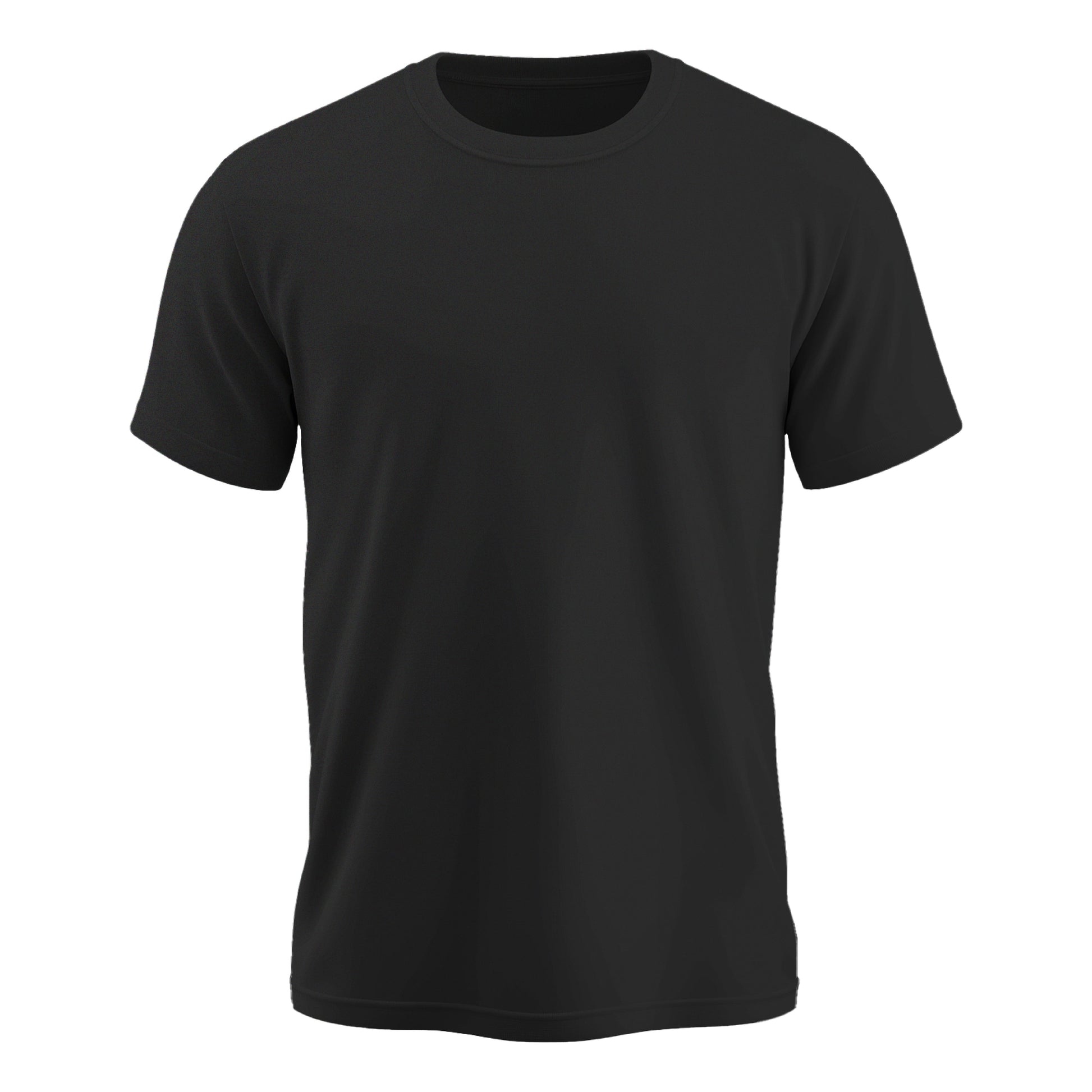 Patched In Printed Positive Black T-Shirt