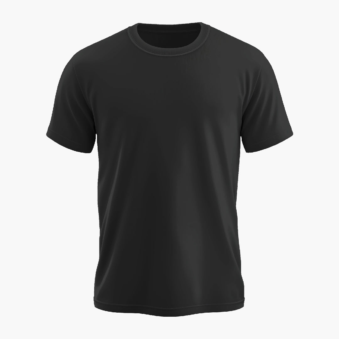 Patched In Printed Black T-Shirt