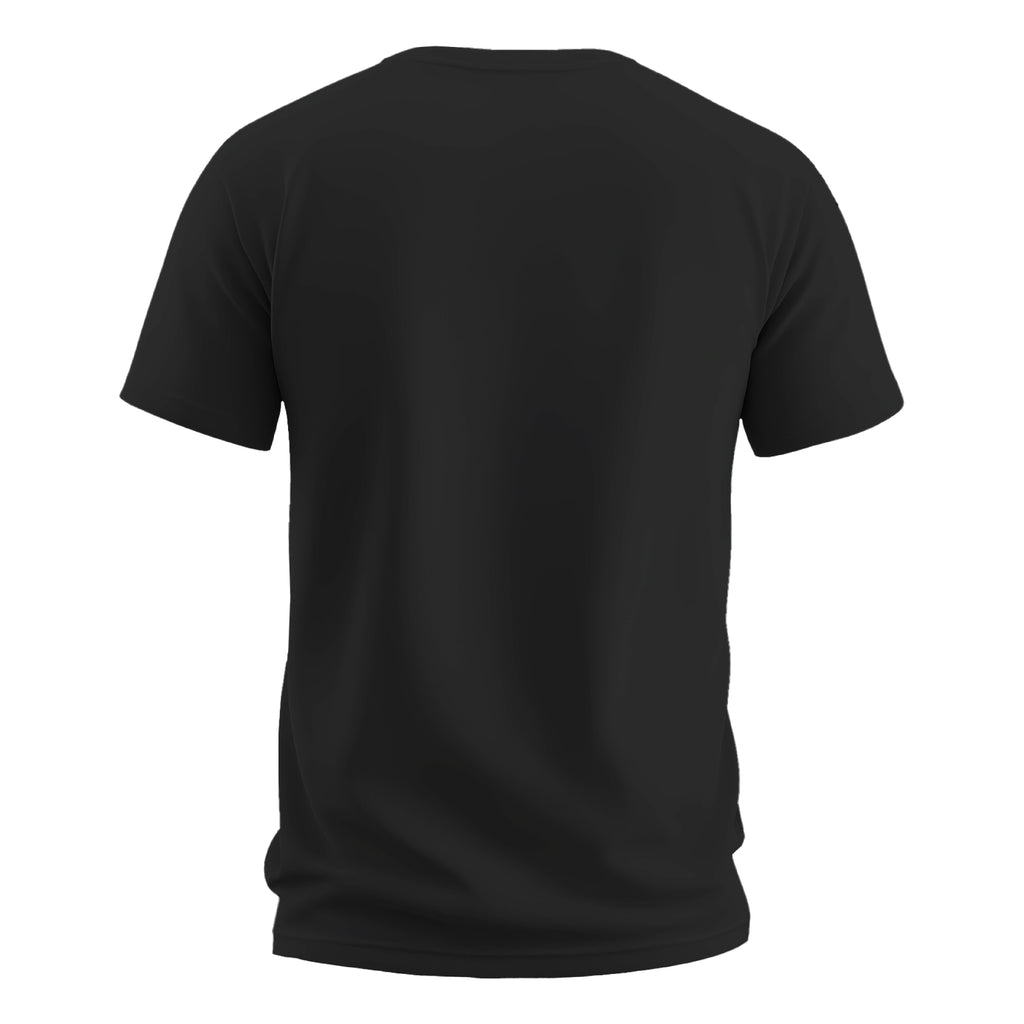 Patched In Printed Positive Black T-Shirt